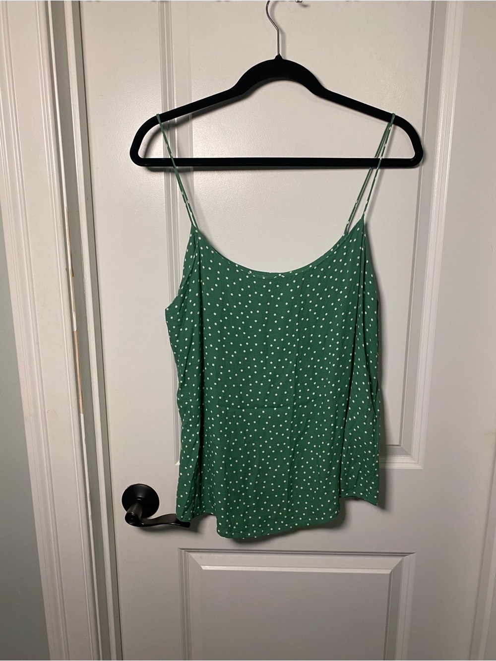 Reformation Green Polka Dot Camisole